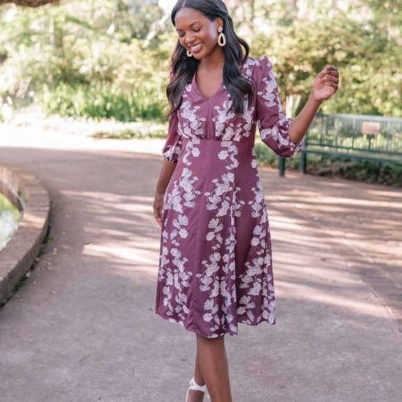 Gal Meets Glam Dresses & Skirts - Anthropologie Gal Meets Glam Adelaide Empire Waist Floral Midi Dress 16 NWT
